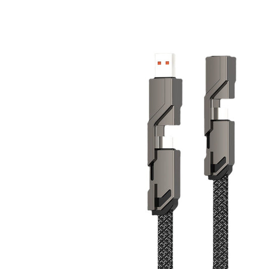 The new 100W four-in-one fast charging data cable is suitable for Type-C Huawei PD apple one-to-four charging cable batch
